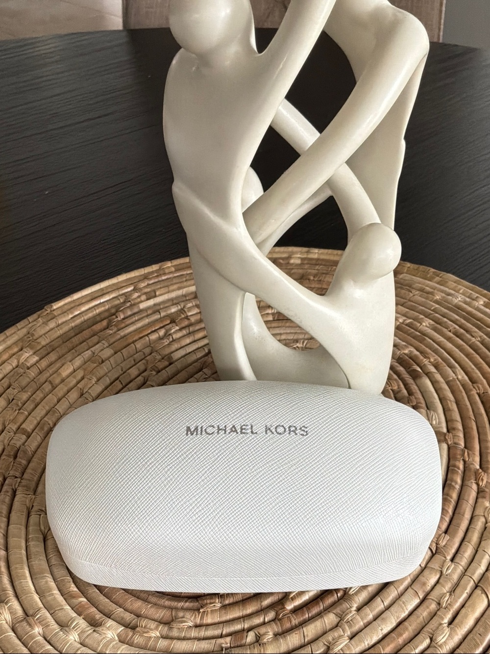 Michael Kors White Hard-Shell Sunglasses Case